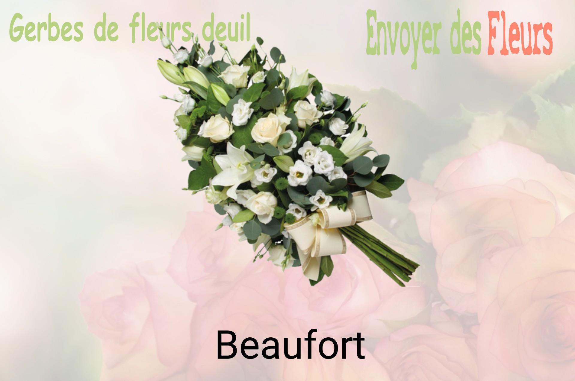 Gerbe de fleurs de deuil livrée à Beaufort
